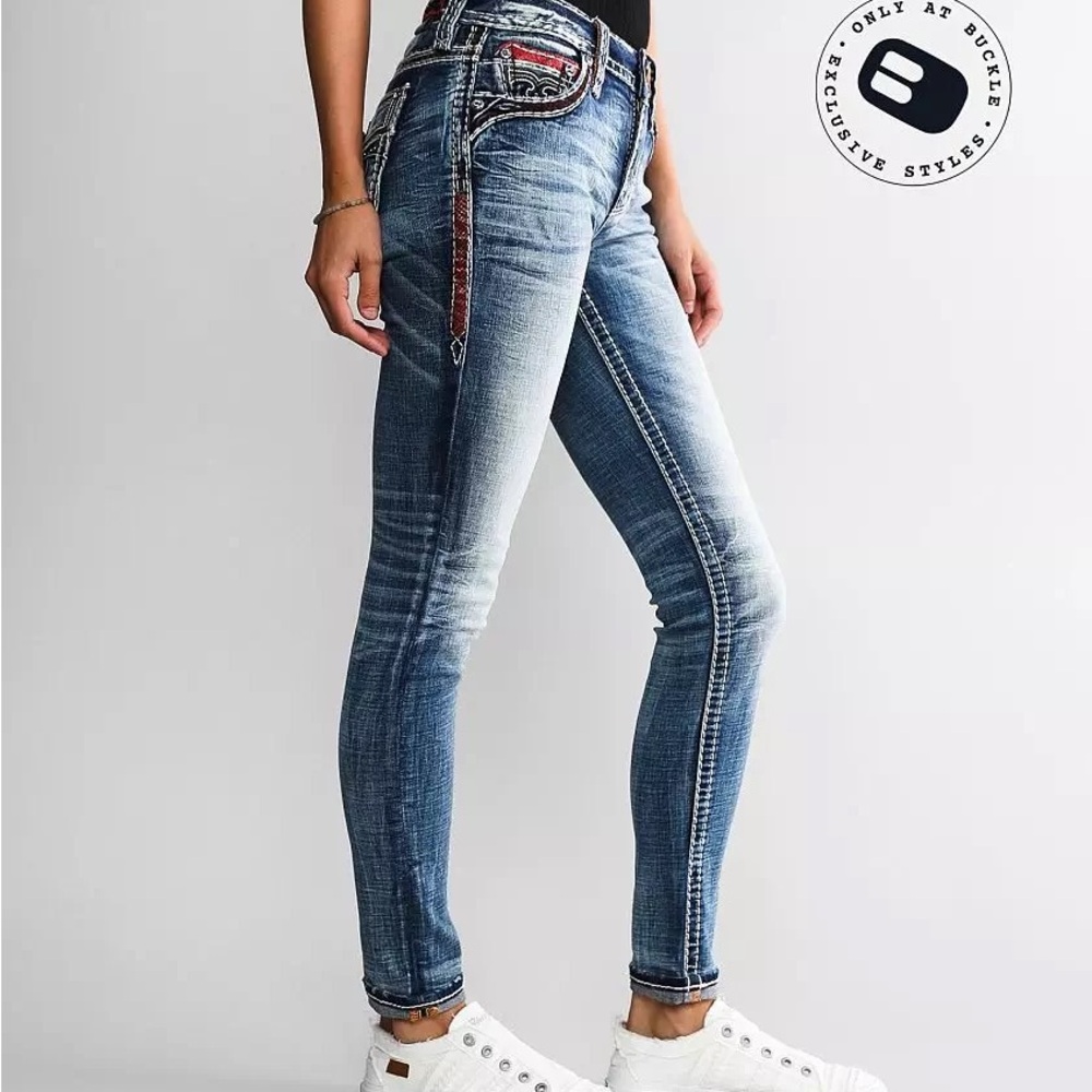 Rock Revival Faded Blue Skinny Jeans